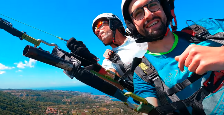 Paragliding in south of Italy